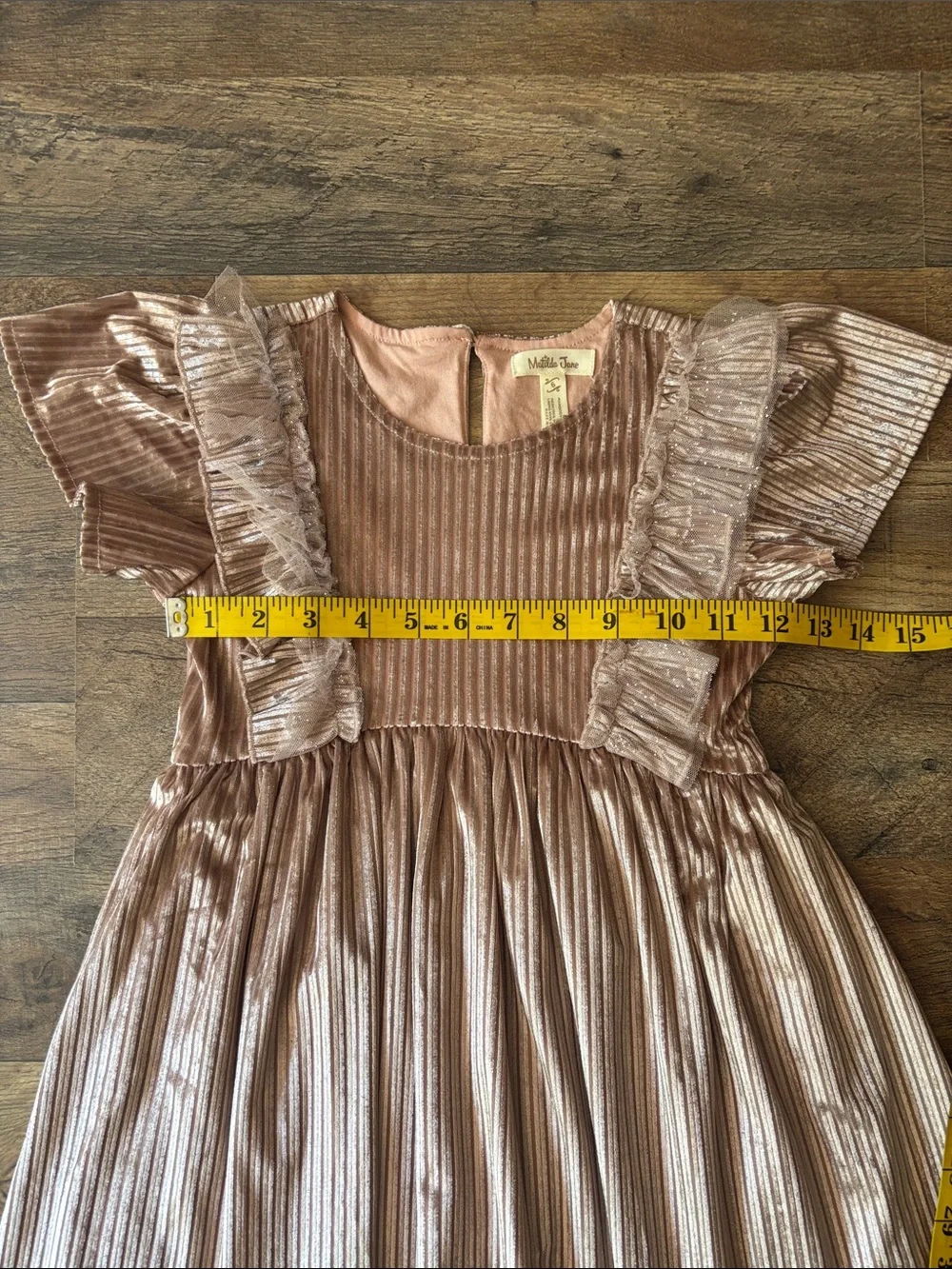 Matilda Jane Pink Velvet Tulle Dress size 6